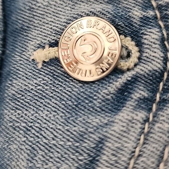 True Religion Denim Crop Jacket Stretch - Picture 8 of 13